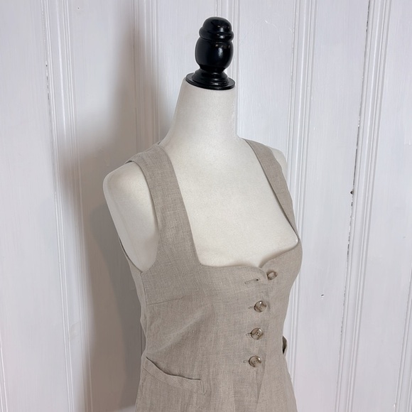 NWOT FAITHFULL THE BRAND Flax Linen Bustier Vest – Elegant & Timeless - Picture 4 of 8